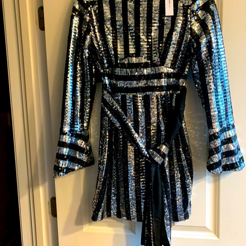 Black & Silver Sequin prom dress
